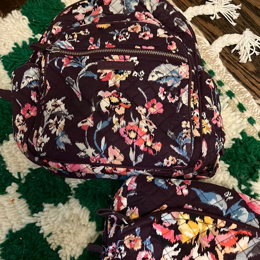 Very Bradley mini backpack plus matching makeup bag